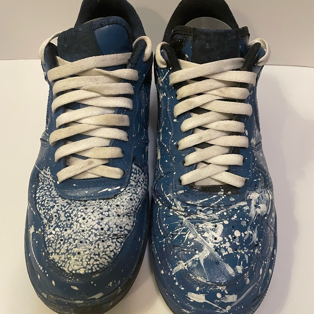 Custom Made Nike Air Force 1 Splatter Paint Sneakers Size 9